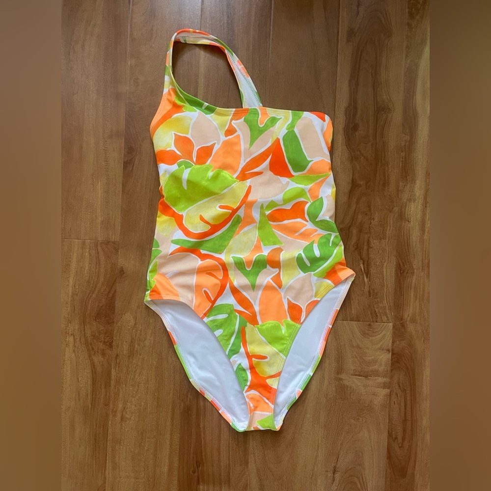 Vibrant Colourful One Strap Old Navy Swimsuit Small